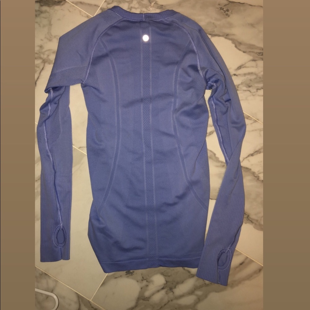 Teal/ blue lulu lemon long sleeve swiftly tech.